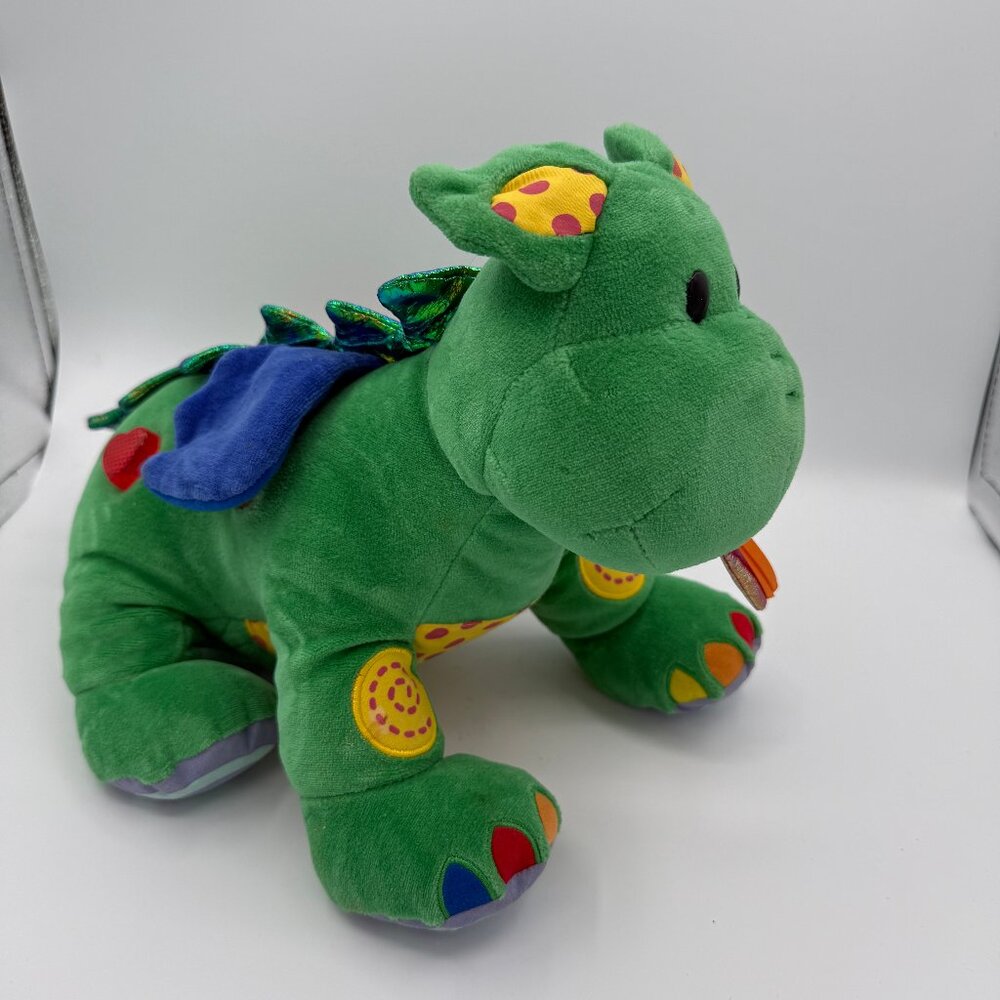 Vintage NeuroSmith Small World Toys Dot the Musical Dragon Interactive Plush Toy